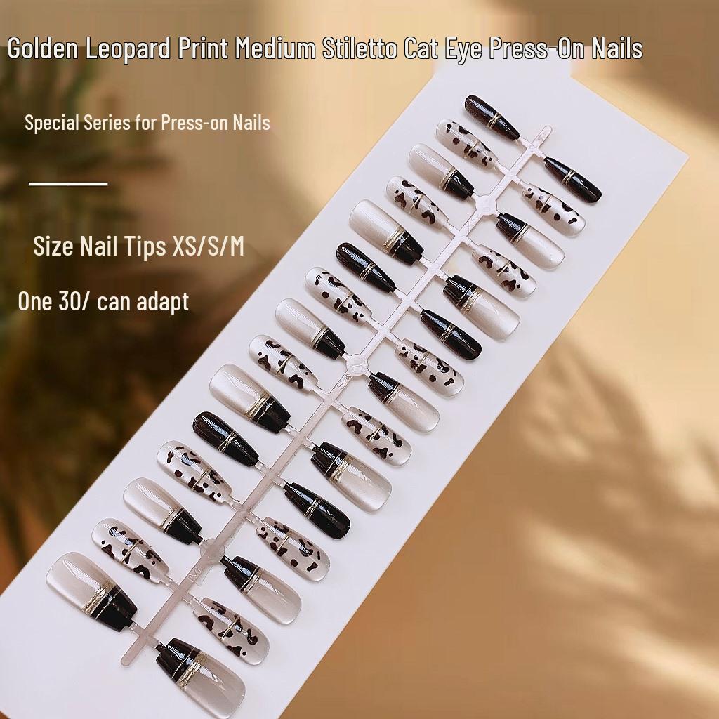 Luxurious Gold Silk Leopard Cat Eye Medium Nails - Stylish and Wearable Finished Nail Art
Luxurious Gold Silk Leopard Cat Eye Medium Nails - Stylish and Wearable Finished Nail Art