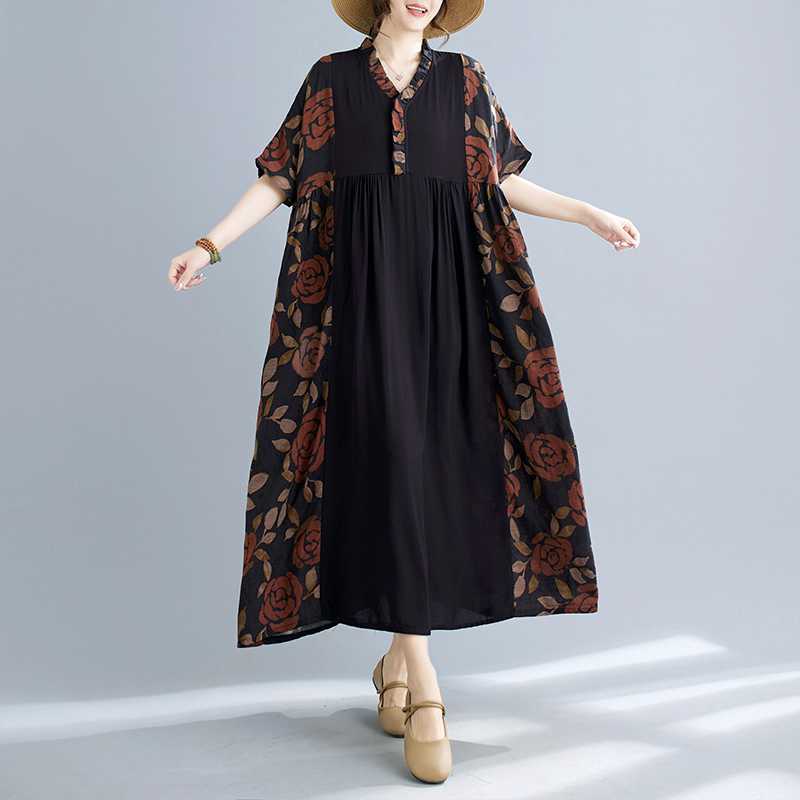 Летние Новые Литературные Большого Размера Принты Сращивание Деревянное Кружево Повседневные Платья Свободного Кроя С Коротким Рукавом One Size
Летние Новые Литературные Большого Размера Принты Сращивание Деревянное Кружево Повседневные Платья Свободного Кроя С Коротким Рукавом One Size