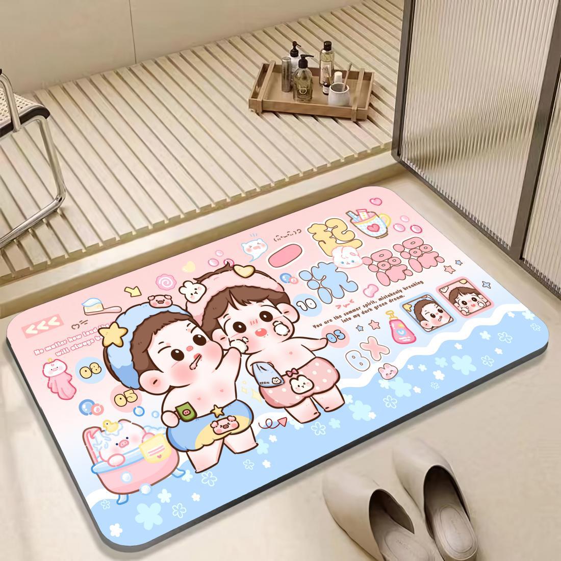 Cute Bathroom Absorbent Floor Mat Bathroom Door Diatom Mud Soft Pad Cartoon Cute Anti-slip Foot Mat 40 * 60cm
Cute Bathroom Absorbent Floor Mat Bathroom Door Diatom Mud Soft Pad Cartoon Cute Anti-slip Foot Mat 40 * 60cm