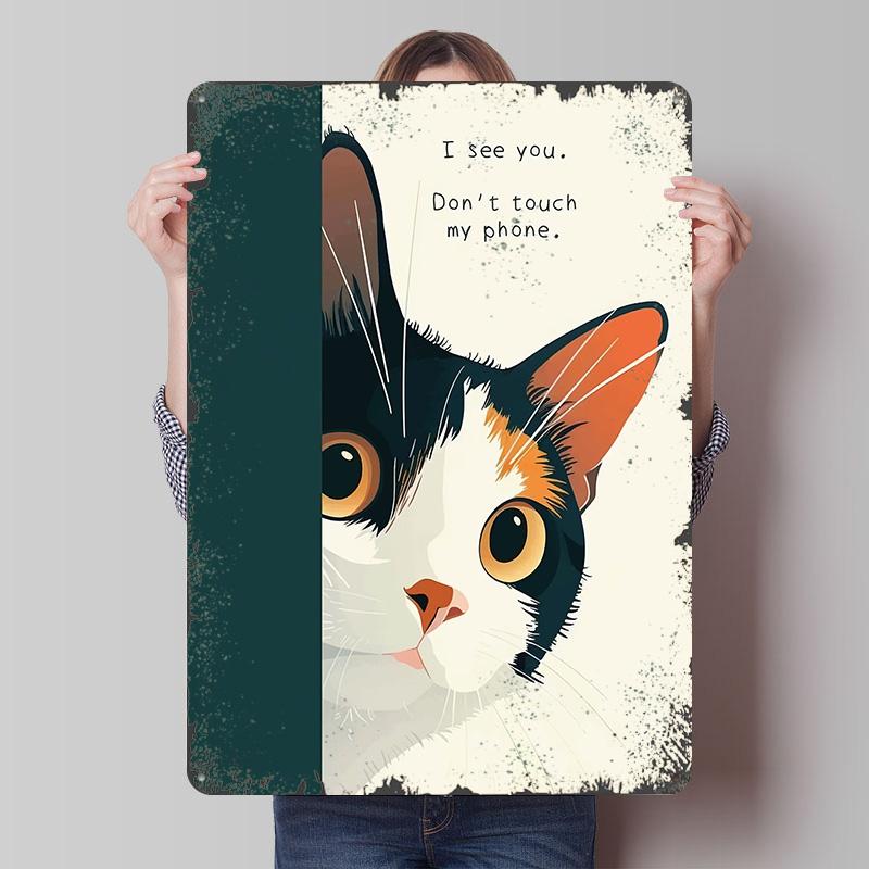 Cat Phone Warning Tinplate Poster Customized Wall Art Vintage Retro Metal Signs for Aesthetic Room Decor Men Decoration Home 7.9x11.8In(20x30cm)
Cat Phone Warning Tinplate Poster Customized Wall Art Vintage Retro Metal Signs for Aesthetic Room Decor Men Decoration Home 7.9x11.8In(20x30cm)