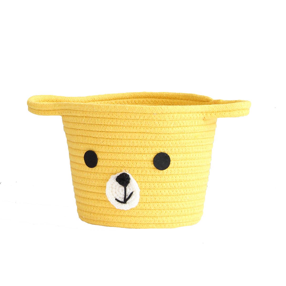 Handmade Bear Storage Basket: Cute Woven Cotton Rope Organizer for Desktop Sundries
Handmade Bear Storage Basket: Cute Woven Cotton Rope Organizer for Desktop Sundries