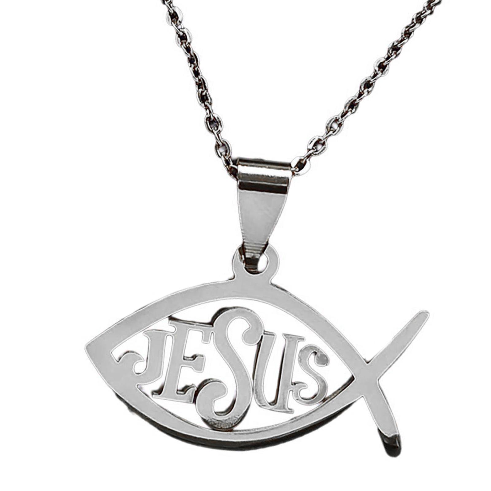 Ожерелье из нержавеющей стали с рыбой, подвеска Christian Ichthys, ожерелье с цепочкой, регулируемое ожерелье для женщин, 50 см серебряный
Ожерелье из нержавеющей стали с рыбой, подвеска Christian Ichthys, ожерелье с цепочкой, регулируемое ожерелье для женщин, 50 см серебряный