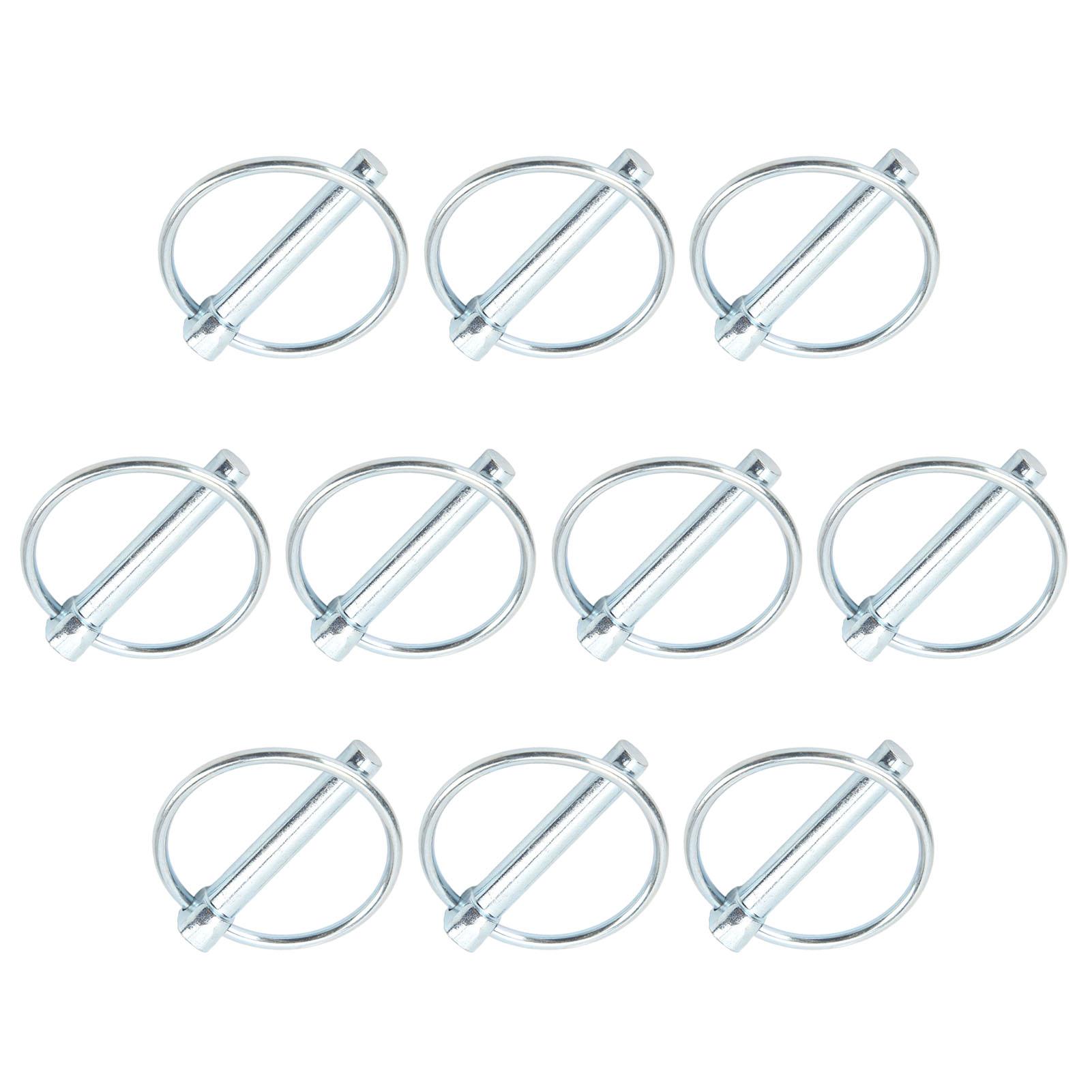 10 Pcs Pin Ring Clips Carbon Steel Annular Pin Ring Clips Clamp Linkage Locking Pin for Bike Trucks Boat Trailers
10 Pcs Pin Ring Clips Carbon Steel Annular Pin Ring Clips Clamp Linkage Locking Pin for Bike Trucks Boat Trailers