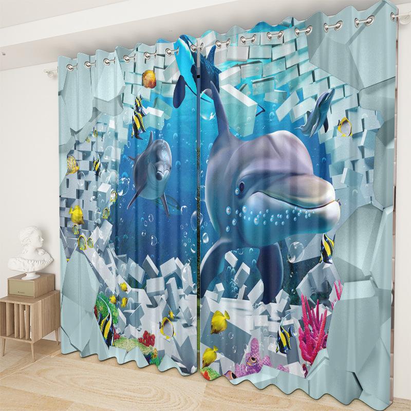 3D Тканина для штор з морським мотивом Спальня Вітальня Балкон Затемнювальна штора Офіс Готель Теплоізоляційна штора 2pcs*1.32m*1.6m
3D Тканина для штор з морським мотивом Спальня Вітальня Балкон Затемнювальна штора Офіс Готель Теплоізоляційна штора 2pcs*1.32m*1.6m