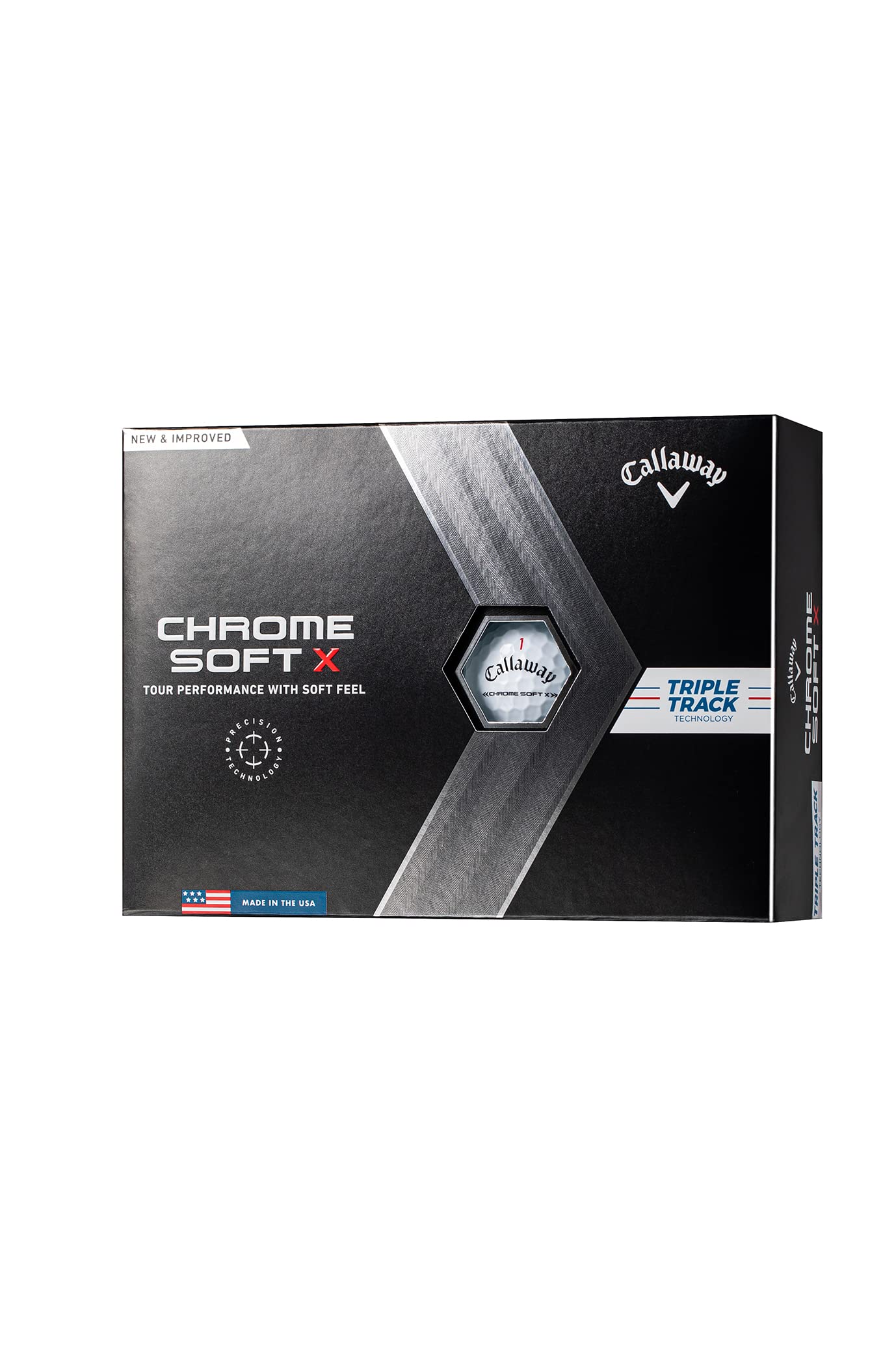 Callaway Golf Ball CHROME SOFT X 2022 1 Dozen 4 Piece Construction Triple Track White (12 Pieces)
Callaway Golf Ball CHROME SOFT X 2022 1 Dozen 4 Piece Construction Triple Track White (12 Pieces)