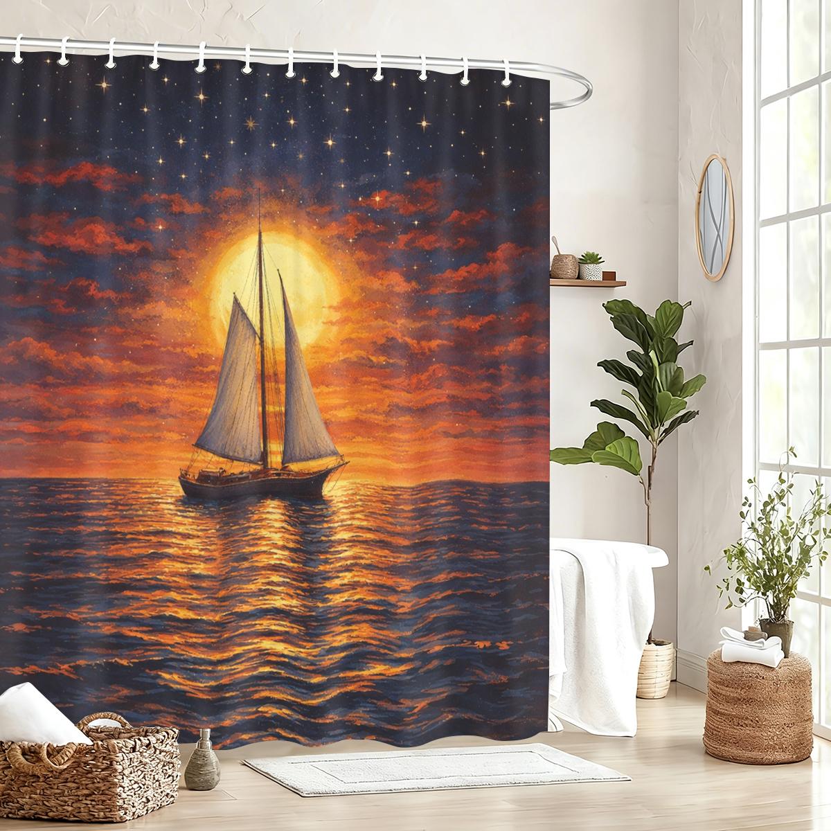 Vivid Scene Pattern Polyester Shower Curtain - Decorative Bath Curtain With Fantasy, Nature & Marine Themed Prints For Bathroom W60H190(CM)-1 Pcs
Vivid Scene Pattern Polyester Shower Curtain - Decorative Bath Curtain With Fantasy, Nature & Marine Themed Prints For Bathroom W60H190(CM)-1 Pcs