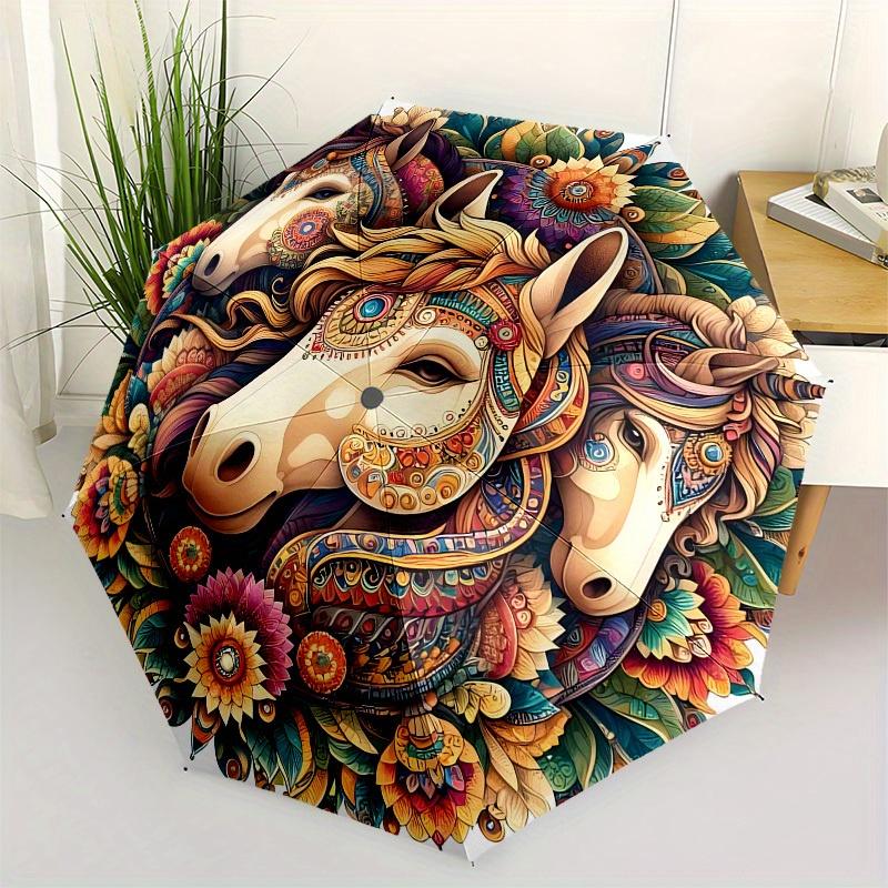 1pc Horse Mandala Artwork Umbrella with Plastic Handle,Suitable for All Seasons Home Travel Outdoor UmbrellaB1636
1pc Horse Mandala Artwork Umbrella with Plastic Handle,Suitable for All Seasons Home Travel Outdoor UmbrellaB1636