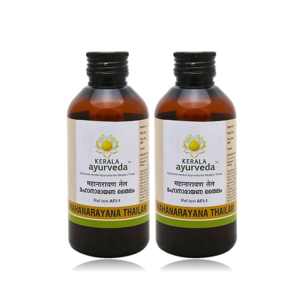 Kerala Ayurveda Mahanarayana Thailam Ayurvedic Massage Oil for Full Body Relaxation & Joint Mobility 100 ml X Pack of 2
Kerala Ayurveda Mahanarayana Thailam Ayurvedic Massage Oil for Full Body Relaxation & Joint Mobility 100 ml X Pack of 2
