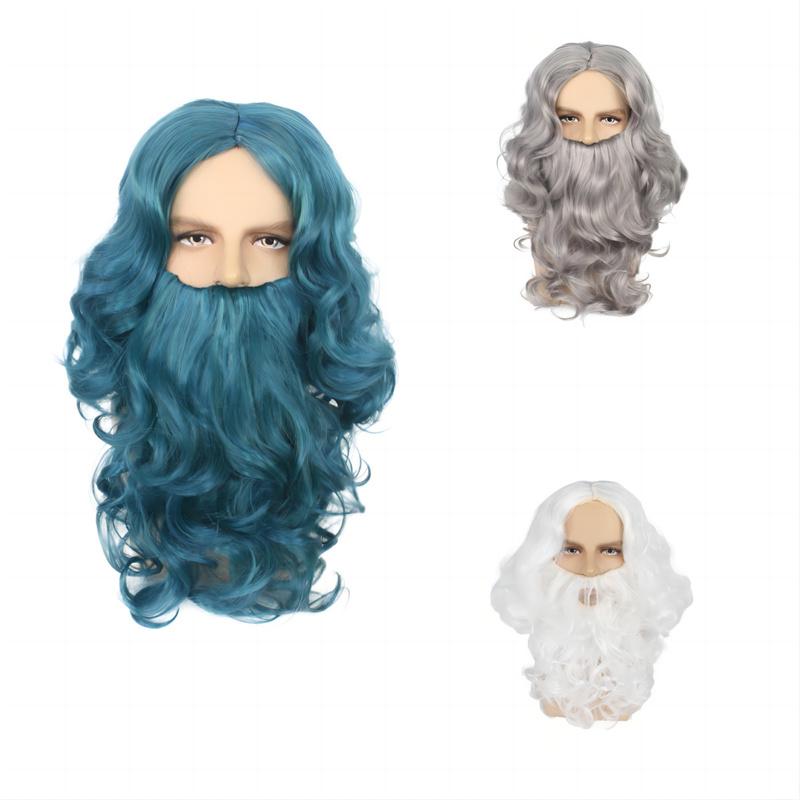 Synthetic Beard and Wig Sets Short Gray Old Man Curly Wig Costume Zeus Cosplay Suit Grey for Men Carnival Christmas Party сірий колір
Synthetic Beard and Wig Sets Short Gray Old Man Curly Wig Costume Zeus Cosplay Suit Grey for Men Carnival Christmas Party сірий колір