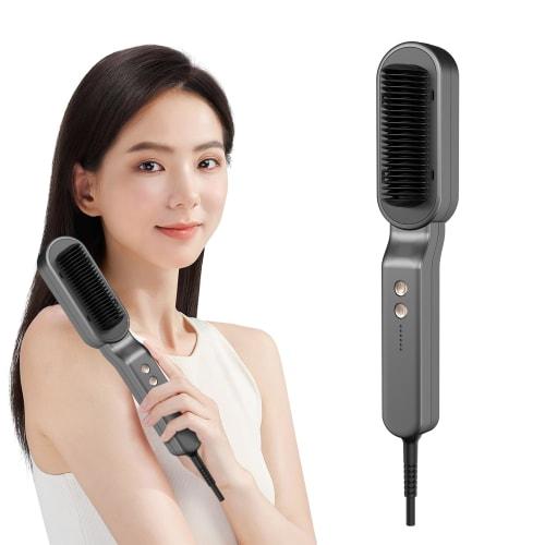 Kiboer Heat Brush, Straight Brush, Negative Ions, Anti-Static, Straight, Rotating Cord, 5 Levels of Temperature Adjustment, Prevents Burns, Brush Iron
Kiboer Heat Brush, Straight Brush, Negative Ions, Anti-Static, Straight, Rotating Cord, 5 Levels of Temperature Adjustment, Prevents Burns, Brush Iron