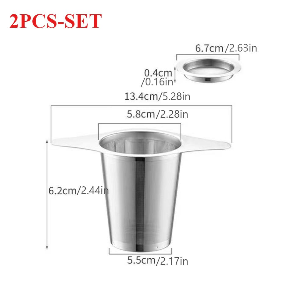2Pcs Stainless Steel Tea Strainer & Base, Tea Filter for Cup & Teapot, Kitchen Accessories, Kitchen Tools, Kitchen Items
2Pcs Stainless Steel Tea Strainer & Base, Tea Filter for Cup & Teapot, Kitchen Accessories, Kitchen Tools, Kitchen Items