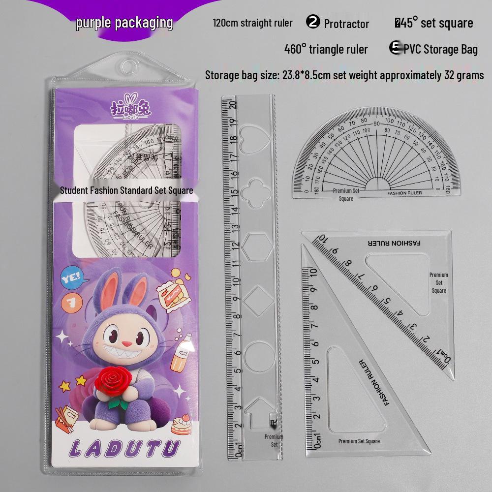 Cartoon Rabbit Ruler Set - 4 Piece Transparent School Supplies for Kids 20cm
Cartoon Rabbit Ruler Set - 4 Piece Transparent School Supplies for Kids 20cm