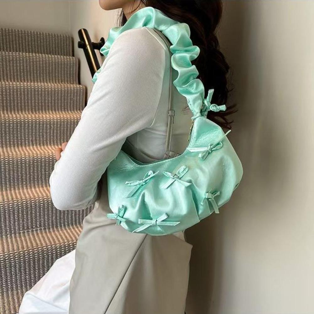 Korean Style Bow Pleated Armpit Bag Y2k Drawstring Cloud Bag Bowknot Shoulder Bag Shopping рожевий
Korean Style Bow Pleated Armpit Bag Y2k Drawstring Cloud Bag Bowknot Shoulder Bag Shopping рожевий