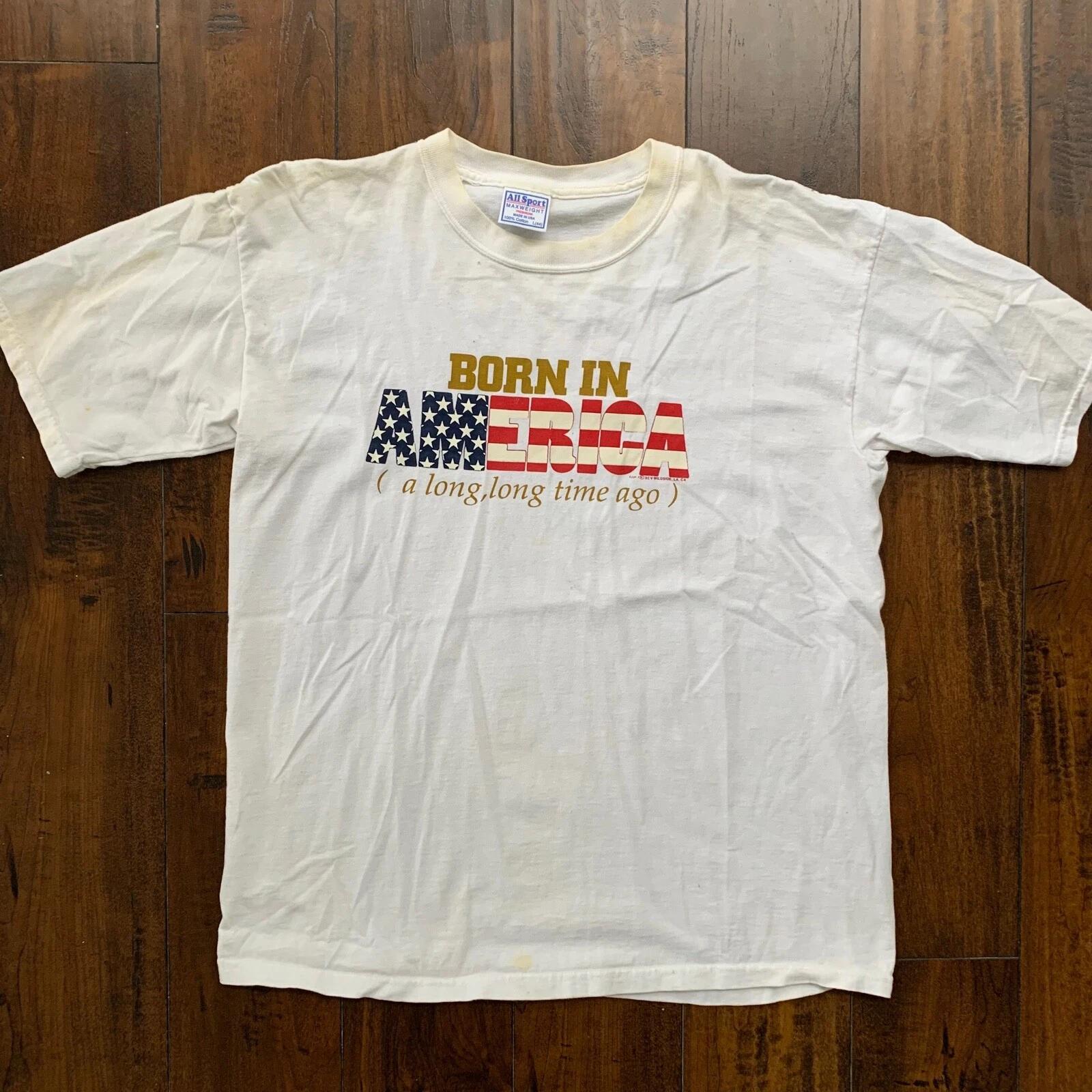 Born In America USA Vintage T Shirt Funny Long Time Ago Humor Adult LOL Rap S
Born In America USA Vintage T Shirt Funny Long Time Ago Humor Adult LOL Rap S
