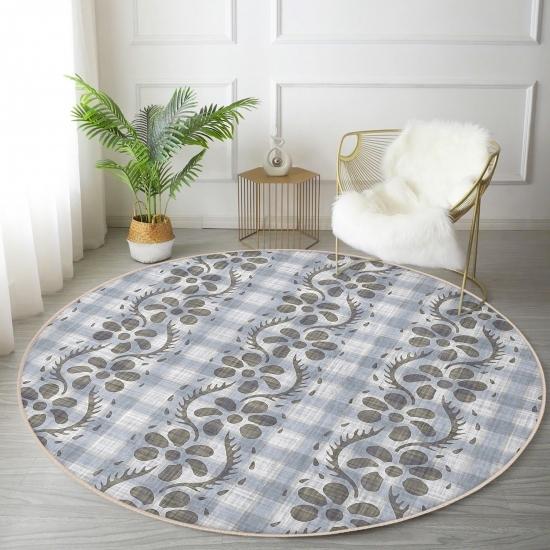 Deymend Denim Floor Floral Pattern Colorful Living Room and Living Room Round Carpet With Washable Non-Slip Base
Deymend Denim Floor Floral Pattern Colorful Living Room and Living Room Round Carpet With Washable Non-Slip Base
