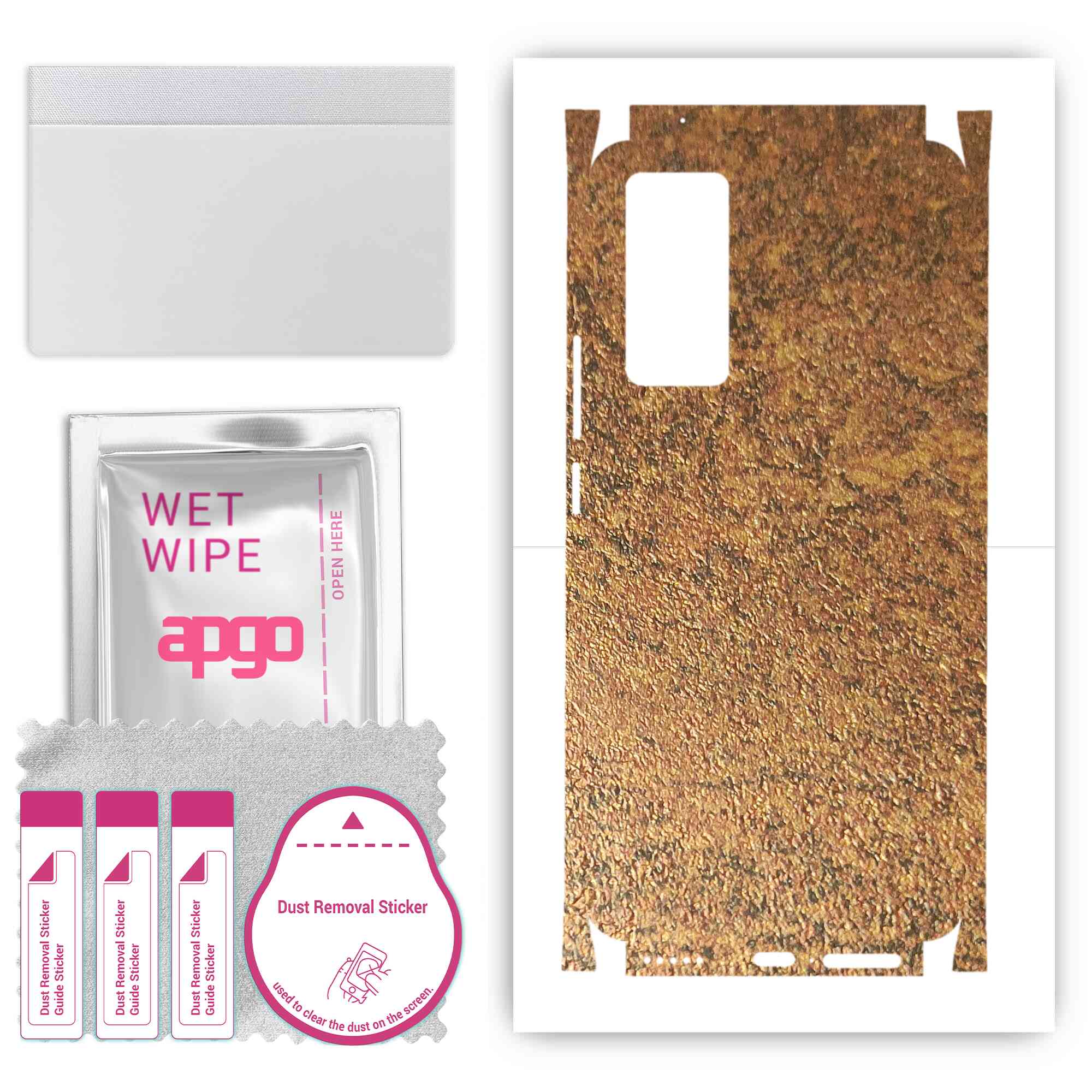 apgo Protective Skin Sticker for the back+sides compatible with Vivo X60t, Full Wrap Film, Foil, Vinyl - Pattern Rusty Copper
apgo Protective Skin Sticker for the back+sides compatible with Vivo X60t, Full Wrap Film, Foil, Vinyl - Pattern Rusty Copper