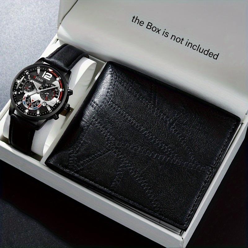 2 шт./комплект, мужские модные простые повседневные аналоговые кварцевые часы из искусственной кожи и кошелек, праздничный подарок
2 шт./комплект, мужские модные простые повседневные аналоговые кварцевые часы из искусственной кожи и кошелек, праздничный подарок