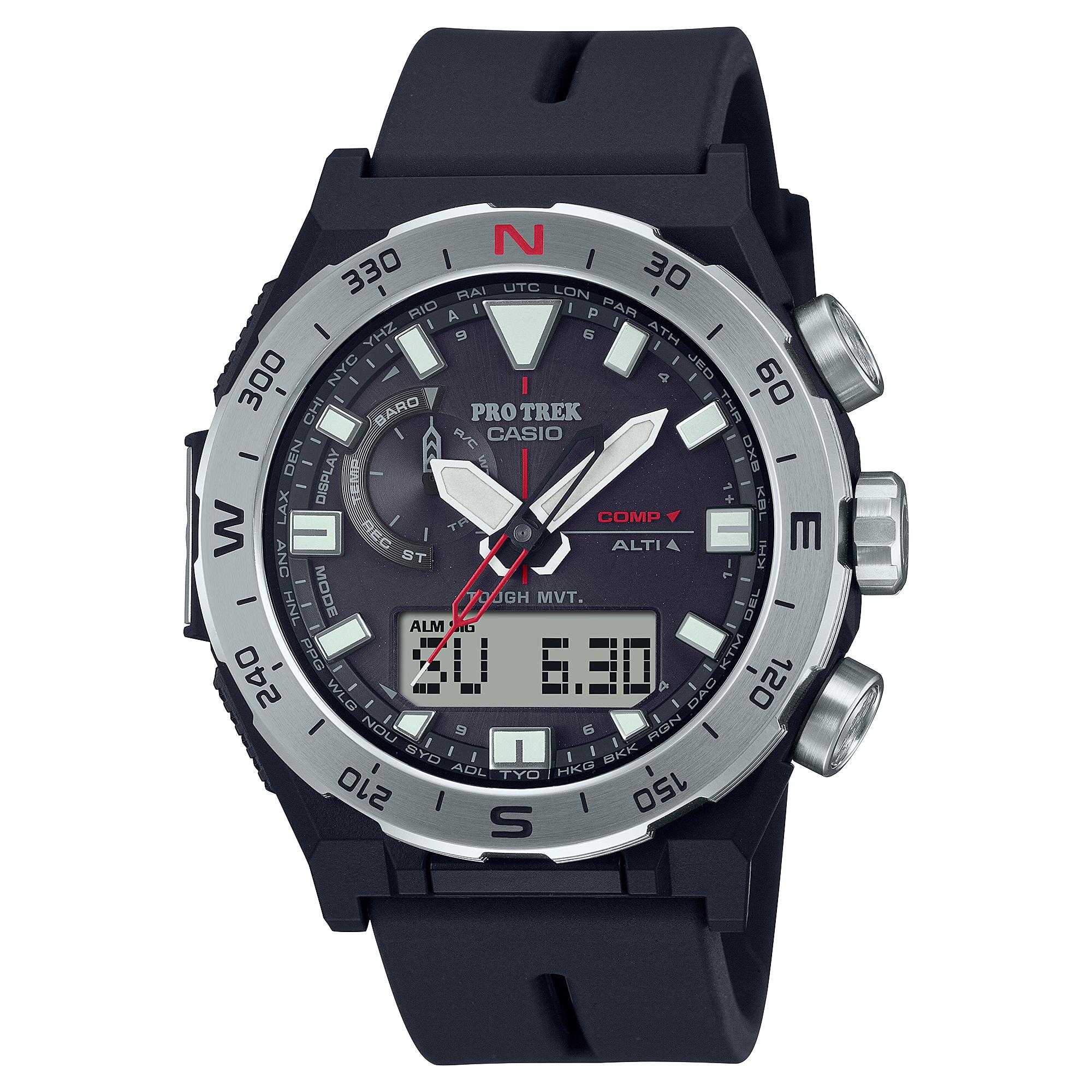 Casio Men s Stainless Steel 100M Water Resistant Digital Alarm Quartz Watch PRW-6800-1 чорний
Casio Men s Stainless Steel 100M Water Resistant Digital Alarm Quartz Watch PRW-6800-1 чорний