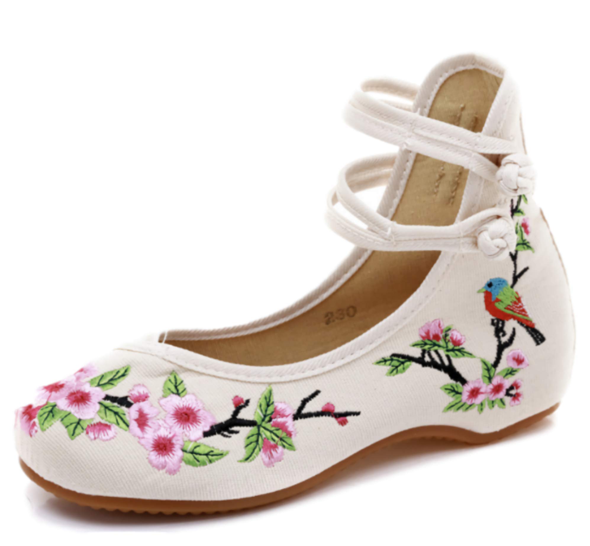 Donalee Women s Chinese-style Flat Shoes with Floral Embroidery and Heels (White Beige, 26-point, 0-centimeter measurement)
Donalee Women s Chinese-style Flat Shoes with Floral Embroidery and Heels (White Beige, 26-point, 0-centimeter measurement)