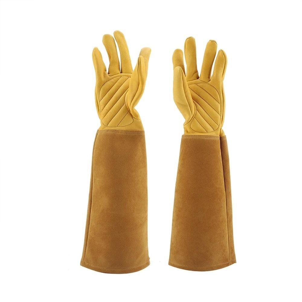 1 Pair Wearproof Rose Pruning Gloves Puncture Proof Long Gauntlets Leather Work Gloves Gardening Yellow-M
1 Pair Wearproof Rose Pruning Gloves Puncture Proof Long Gauntlets Leather Work Gloves Gardening Yellow-M