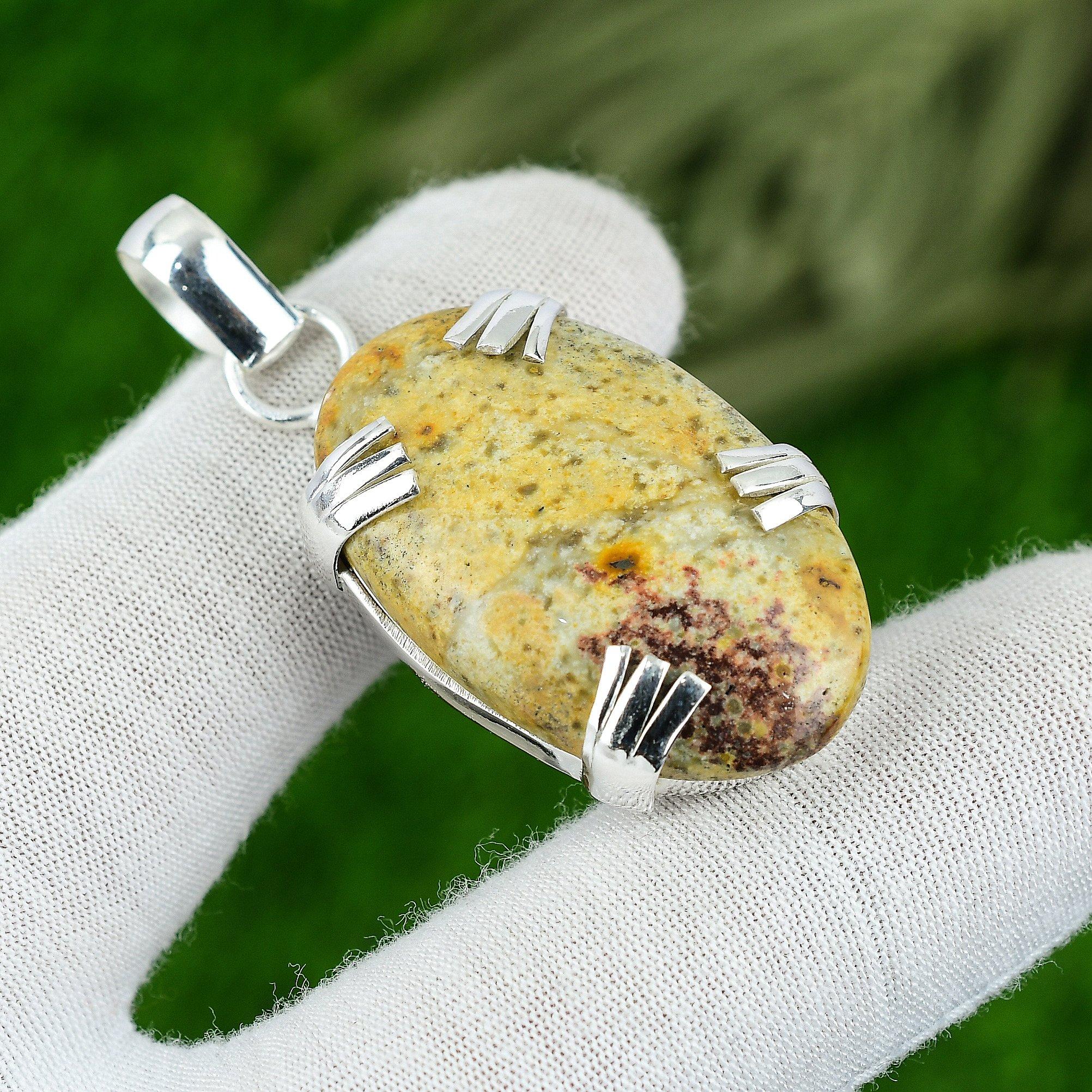 Подарок для женщин Подвеска Серебро 925 пробы Натуральный Полихромный Яшма Драгоценный камень
Подарок для женщин Подвеска Серебро 925 пробы Натуральный Полихромный Яшма Драгоценный камень