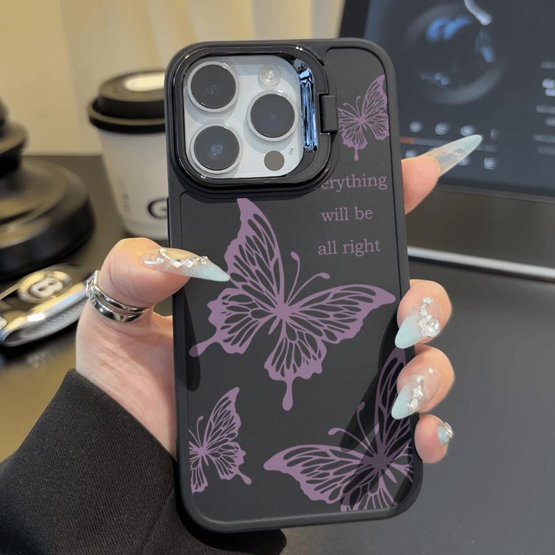 Lens Stand Purple Butterfly Print Matte Phone Case For iPhone 16 Pro Max 15 14 Pro 13 12 11 Camera Bracket Shockproof Soft TPU Bumper Cover iPhone 16 чёрный
Lens Stand Purple Butterfly Print Matte Phone Case For iPhone 16 Pro Max 15 14 Pro 13 12 11 Camera Bracket Shockproof Soft TPU Bumper Cover iPhone 16 чёрный