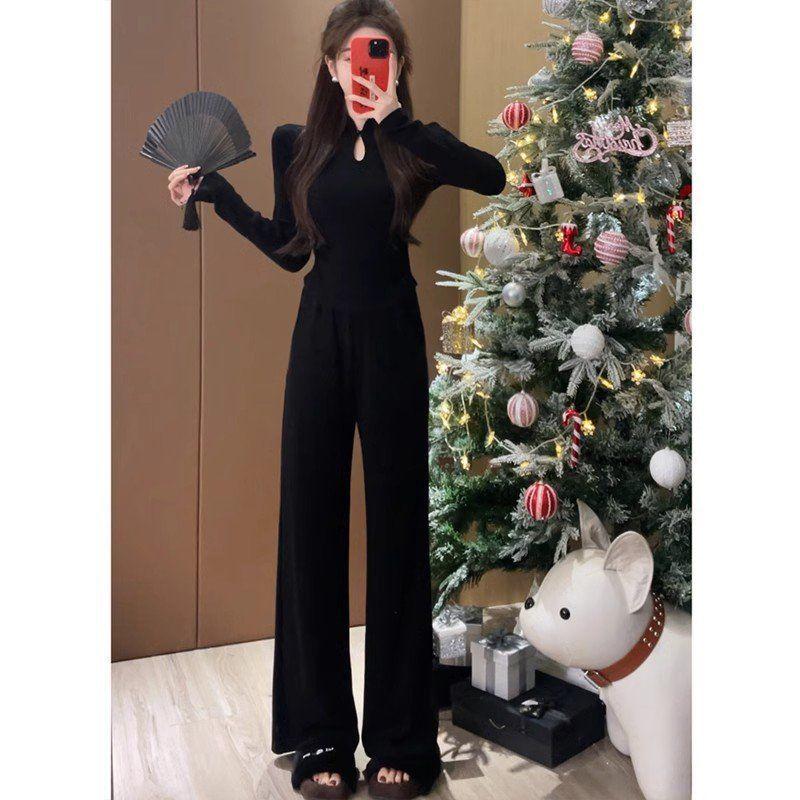 Elegant Chinese-Style Slim Two-Piece Set: Spring/Autumn Casual Top & Pants for Women M
Elegant Chinese-Style Slim Two-Piece Set: Spring/Autumn Casual Top & Pants for Women M