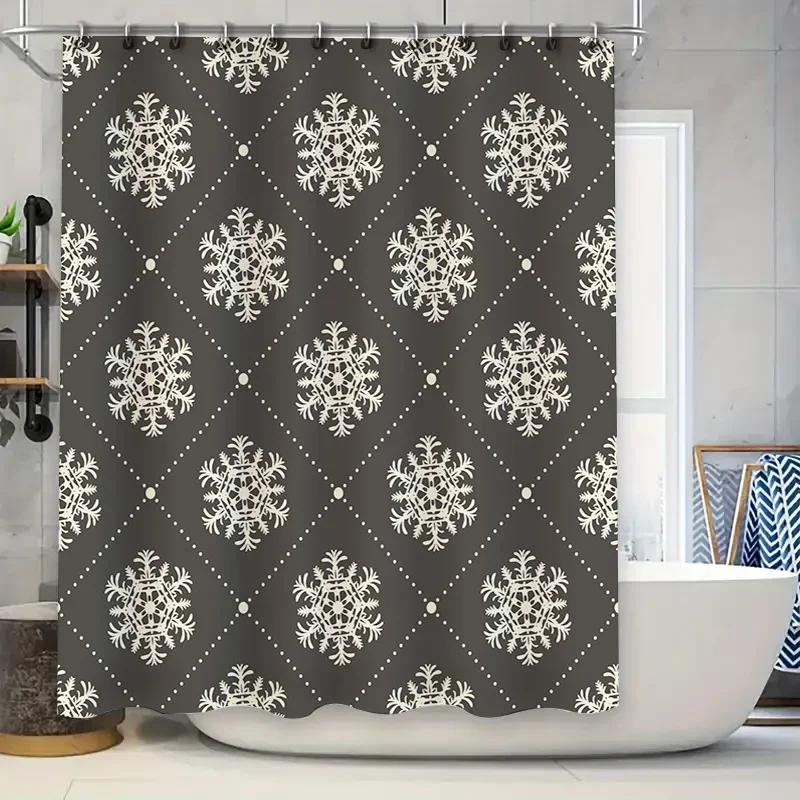 HI-Snowflake Bath Shower Curtain Decorative Polyester Fabric Waterproof White Flowers Design Home Decor Window Treatment Gray 72 W90xH180cm
HI-Snowflake Bath Shower Curtain Decorative Polyester Fabric Waterproof White Flowers Design Home Decor Window Treatment Gray 72 W90xH180cm