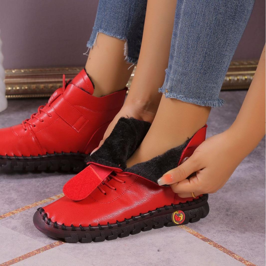 Large size cotton shoes short boots women s shoes hand-stitched thick-soled beef tendon sole soft and comfortable plush warm mother shoes 35 червоний
Large size cotton shoes short boots women s shoes hand-stitched thick-soled beef tendon sole soft and comfortable plush warm mother shoes 35 червоний