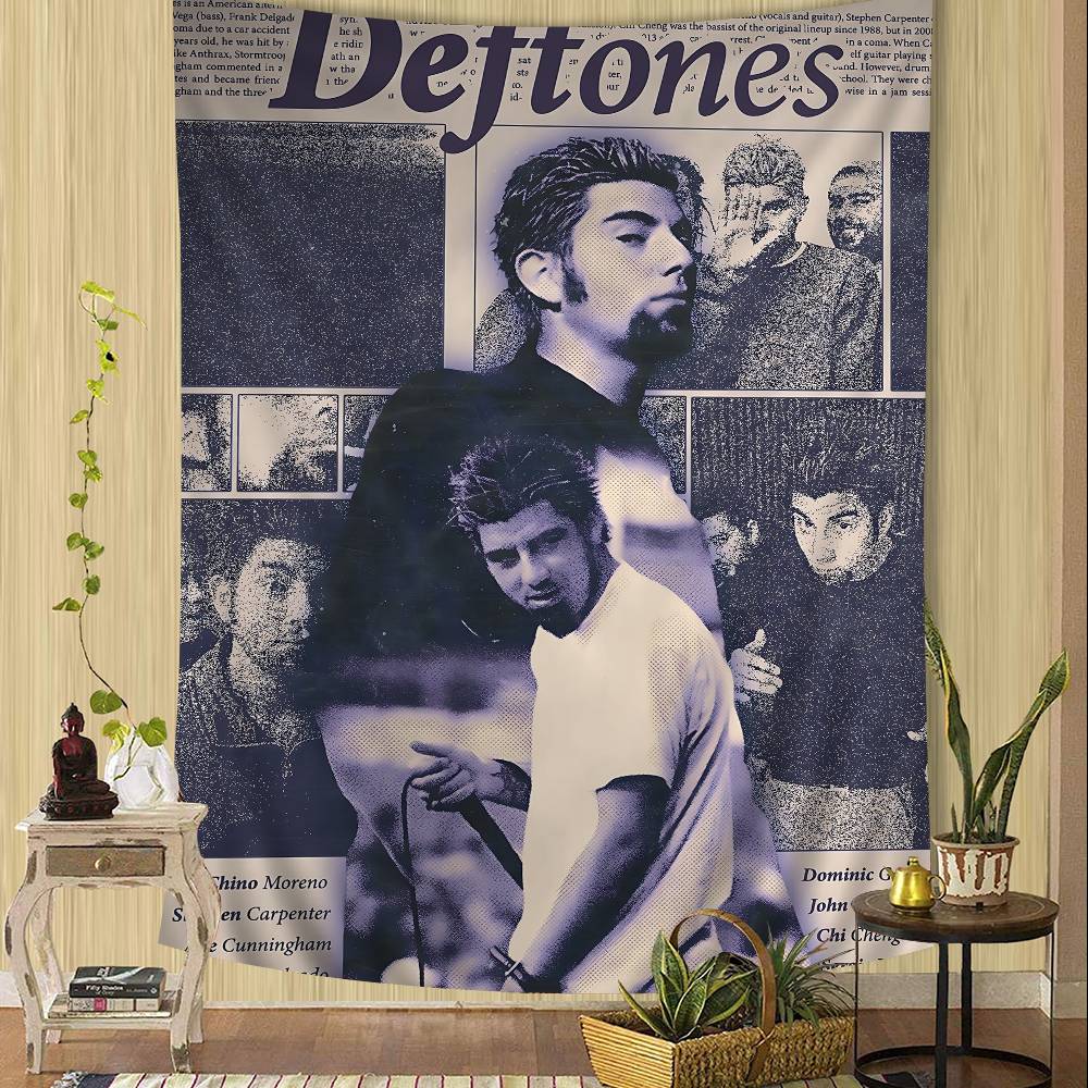 Singer Star DDeftones Anime Tapestry Hanging Tarot Hippie Wall Rugs Dorm Wall Hanging Sheets 74x94cm(29x37in)
Singer Star DDeftones Anime Tapestry Hanging Tarot Hippie Wall Rugs Dorm Wall Hanging Sheets 74x94cm(29x37in)