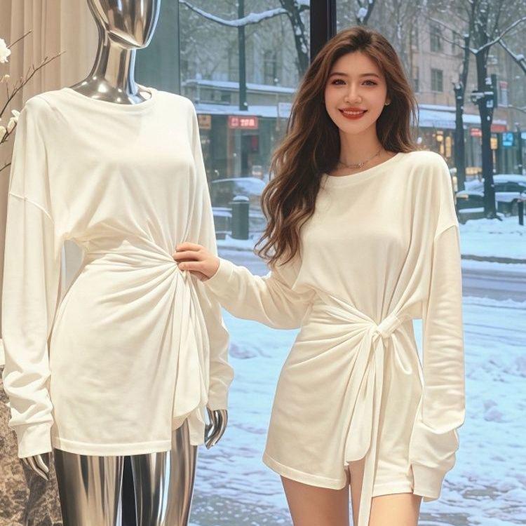 Women s Plus Size Waist-Cinching Round Neck Tie-Up Polar Fleece Long Sleeve Top - Autumn/Winter. 2XL (141-160 jin) белый
Women s Plus Size Waist-Cinching Round Neck Tie-Up Polar Fleece Long Sleeve Top - Autumn/Winter. 2XL (141-160 jin) белый