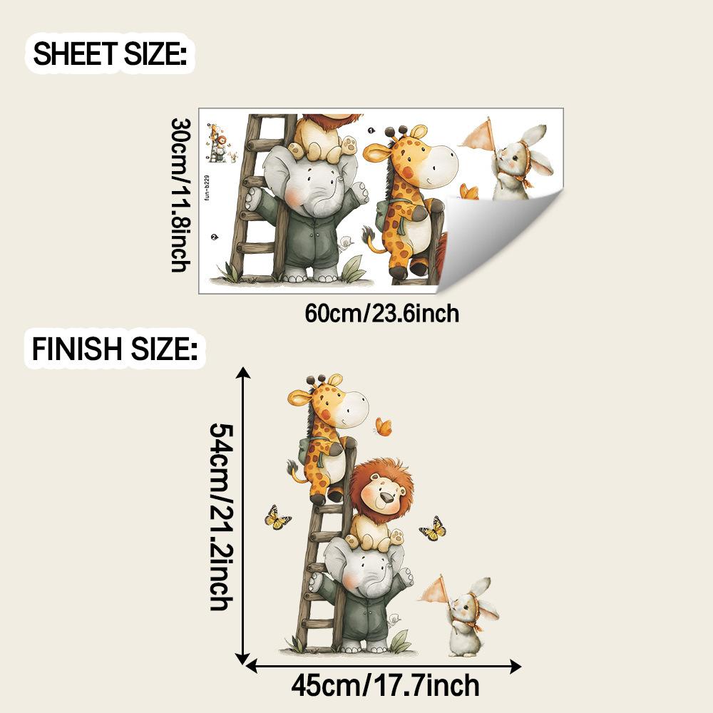 Cartoon Cute Animals Take Turns Climbing Ladders. Decorative and Beautifying Wall Stickers for Children s Rooms and Playrooms
Cartoon Cute Animals Take Turns Climbing Ladders. Decorative and Beautifying Wall Stickers for Children s Rooms and Playrooms