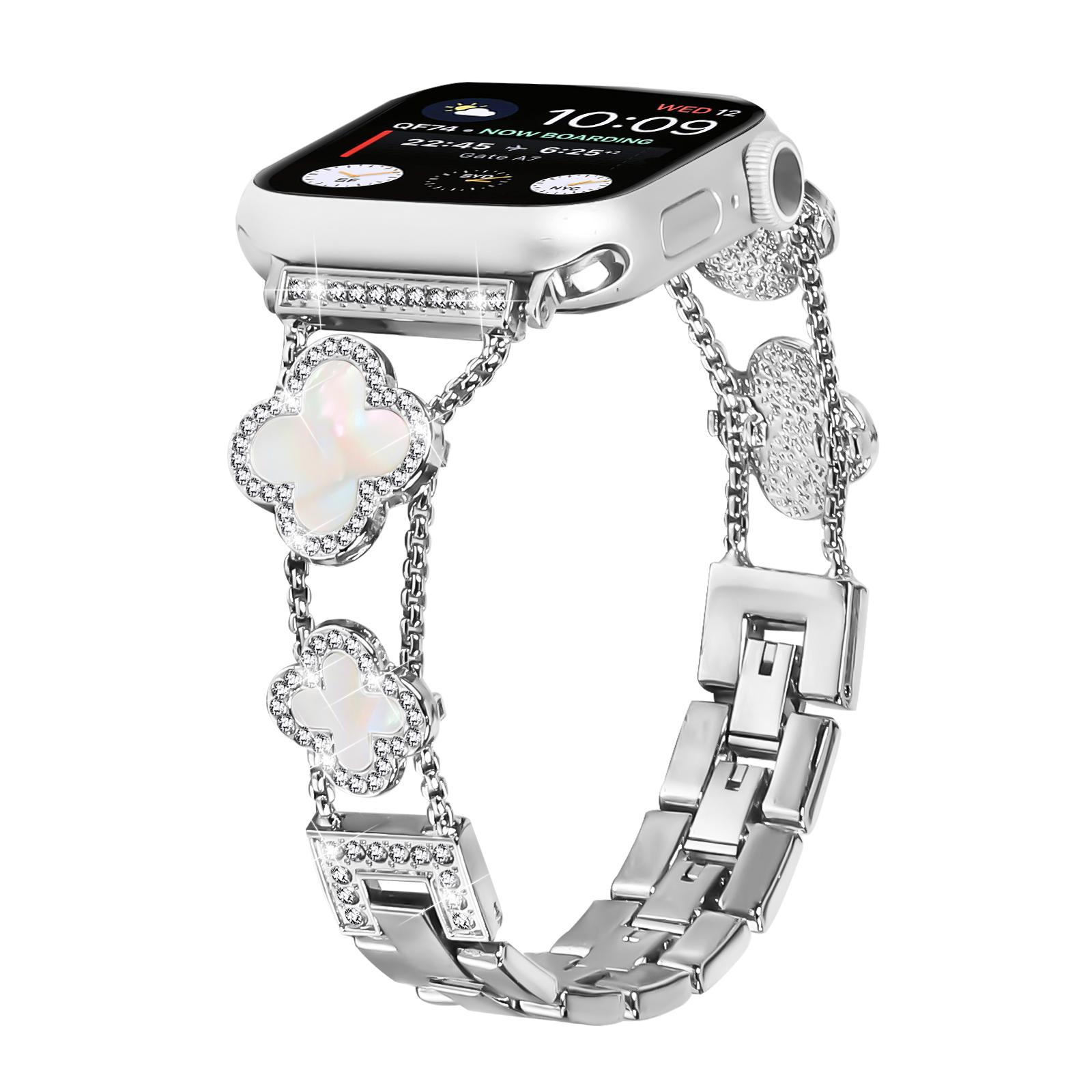 Zinc Alloy Watch Band For Apple Watch Series 10 Ultra 9 8 7 SE 6 5 4 3 2 1 46mm 49mm 45mm 44mm 40mm Clover Chain Strap Silver/Pink
Zinc Alloy Watch Band For Apple Watch Series 10 Ultra 9 8 7 SE 6 5 4 3 2 1 46mm 49mm 45mm 44mm 40mm Clover Chain Strap Silver/Pink