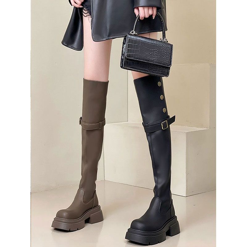 Long boots 2024 new autumn thin knight boots small man tall thick sole over the knee retro two wearing boots women 35
Long boots 2024 new autumn thin knight boots small man tall thick sole over the knee retro two wearing boots women 35