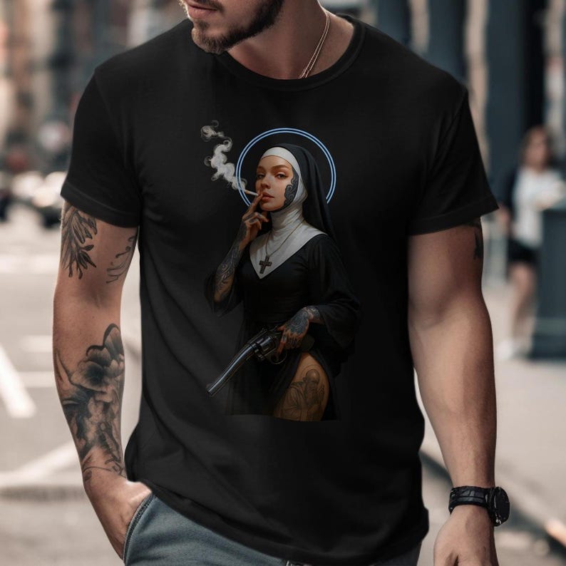Sassy Nun Graphic T Shirts Unisex Soft Style TShirt for Humor Gift for Friends Casual Wear Halloween Party Unique Apparel 4XL
Sassy Nun Graphic T Shirts Unisex Soft Style TShirt for Humor Gift for Friends Casual Wear Halloween Party Unique Apparel 4XL