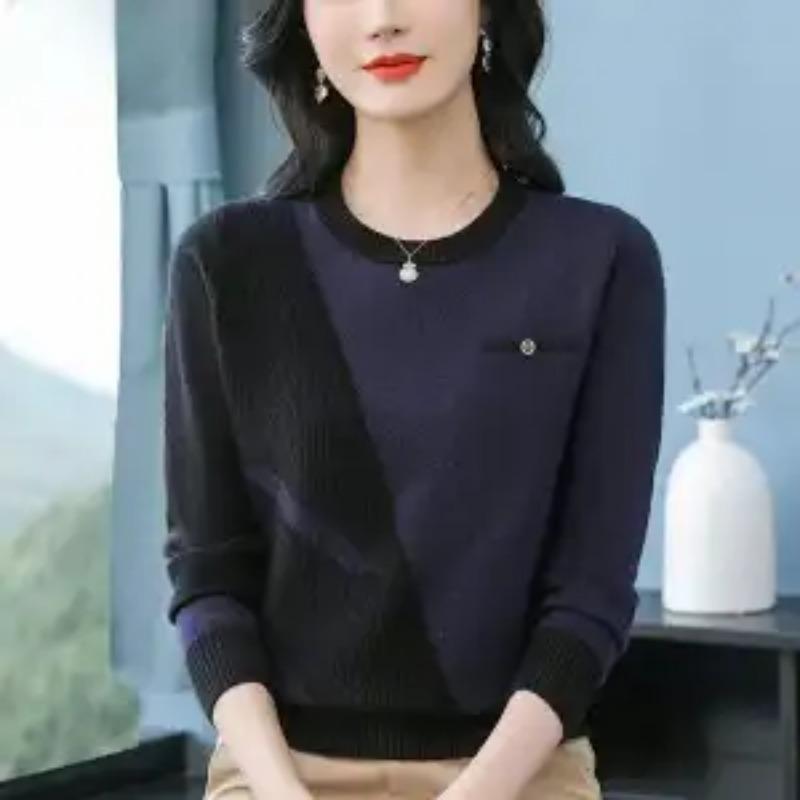 Женский вязаный свитер свободного кроя с круглым вырезом и цветными блоками, новый 2025 XXL чёрный
Женский вязаный свитер свободного кроя с круглым вырезом и цветными блоками, новый 2025 XXL чёрный