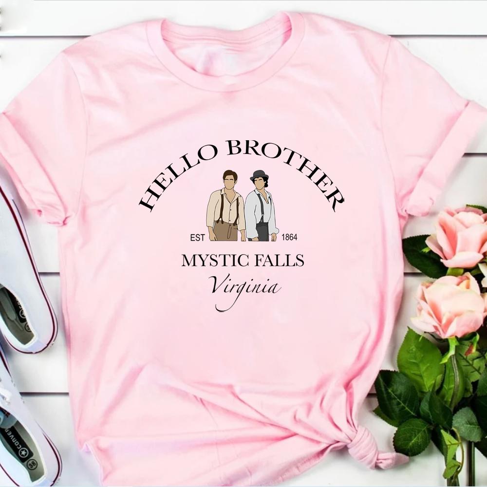 Vintage Hello Brother Tshirt Vampire Diaries Shirt Salvatore T-Shirt TV Show Tee Mystic Falls Virginia Tops Tvd Gifts 4XL
Vintage Hello Brother Tshirt Vampire Diaries Shirt Salvatore T-Shirt TV Show Tee Mystic Falls Virginia Tops Tvd Gifts 4XL