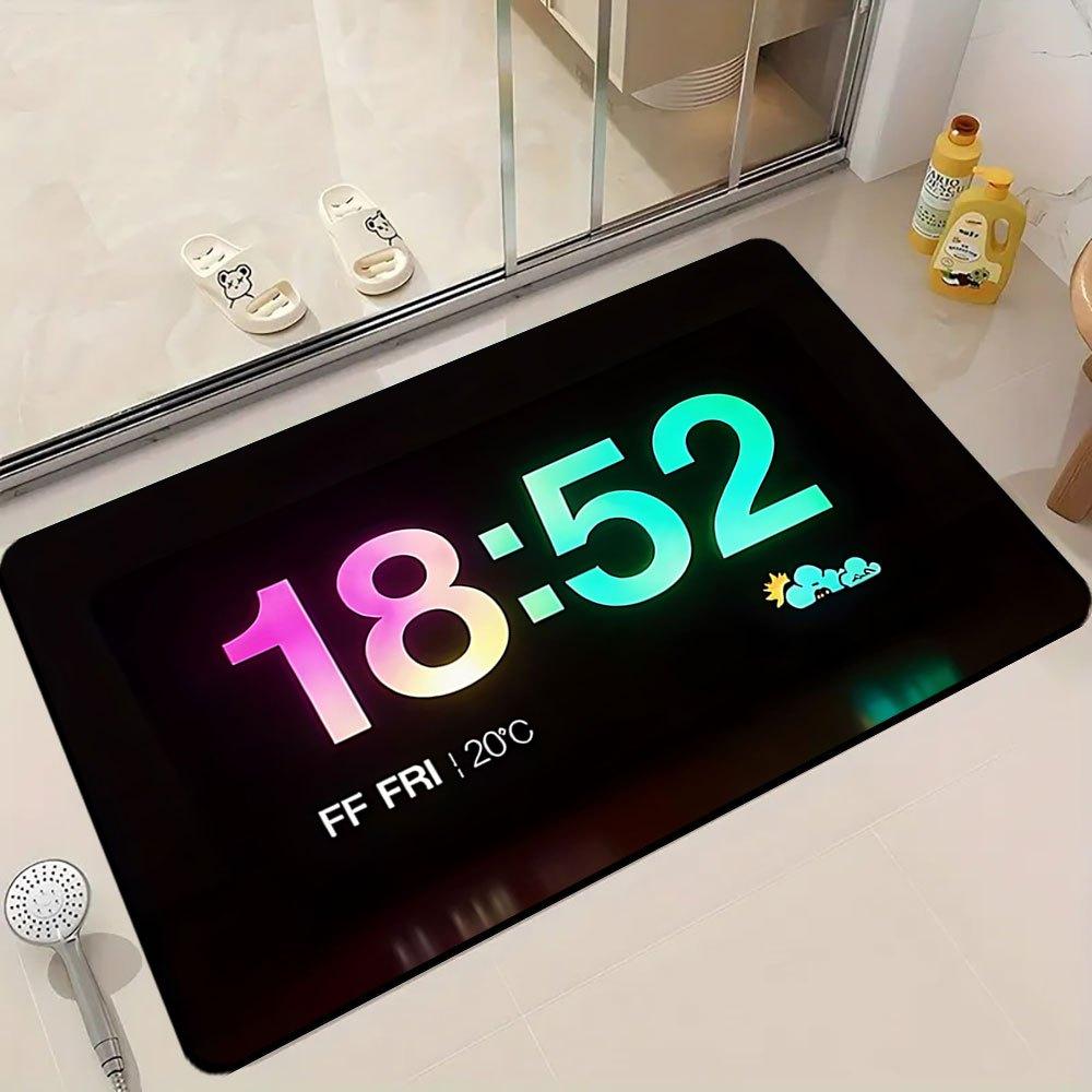 Modern Digital Clock Pattern Round Rug Creative Time Design Non-slip Floor Mat for Entryway Living Room Bedroom Home Decor 40x60cm
Modern Digital Clock Pattern Round Rug Creative Time Design Non-slip Floor Mat for Entryway Living Room Bedroom Home Decor 40x60cm