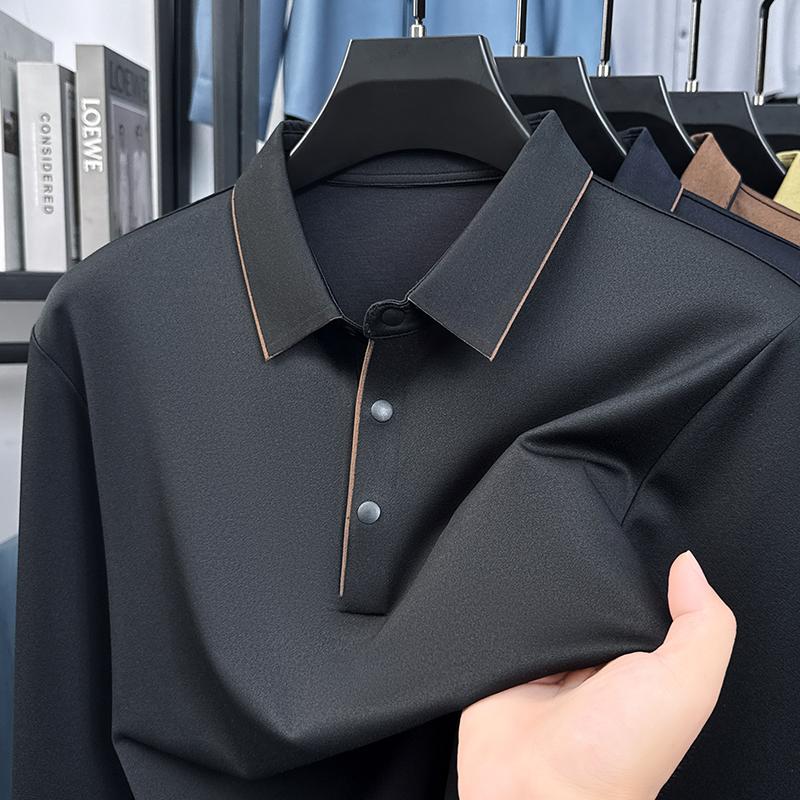 Men s Polo Shirt Lapel Long-Sleeve T-Shirt Autumn Solid Color Seamless High-End Business Leisure Menswear Top 4XL чорний
Men s Polo Shirt Lapel Long-Sleeve T-Shirt Autumn Solid Color Seamless High-End Business Leisure Menswear Top 4XL чорний