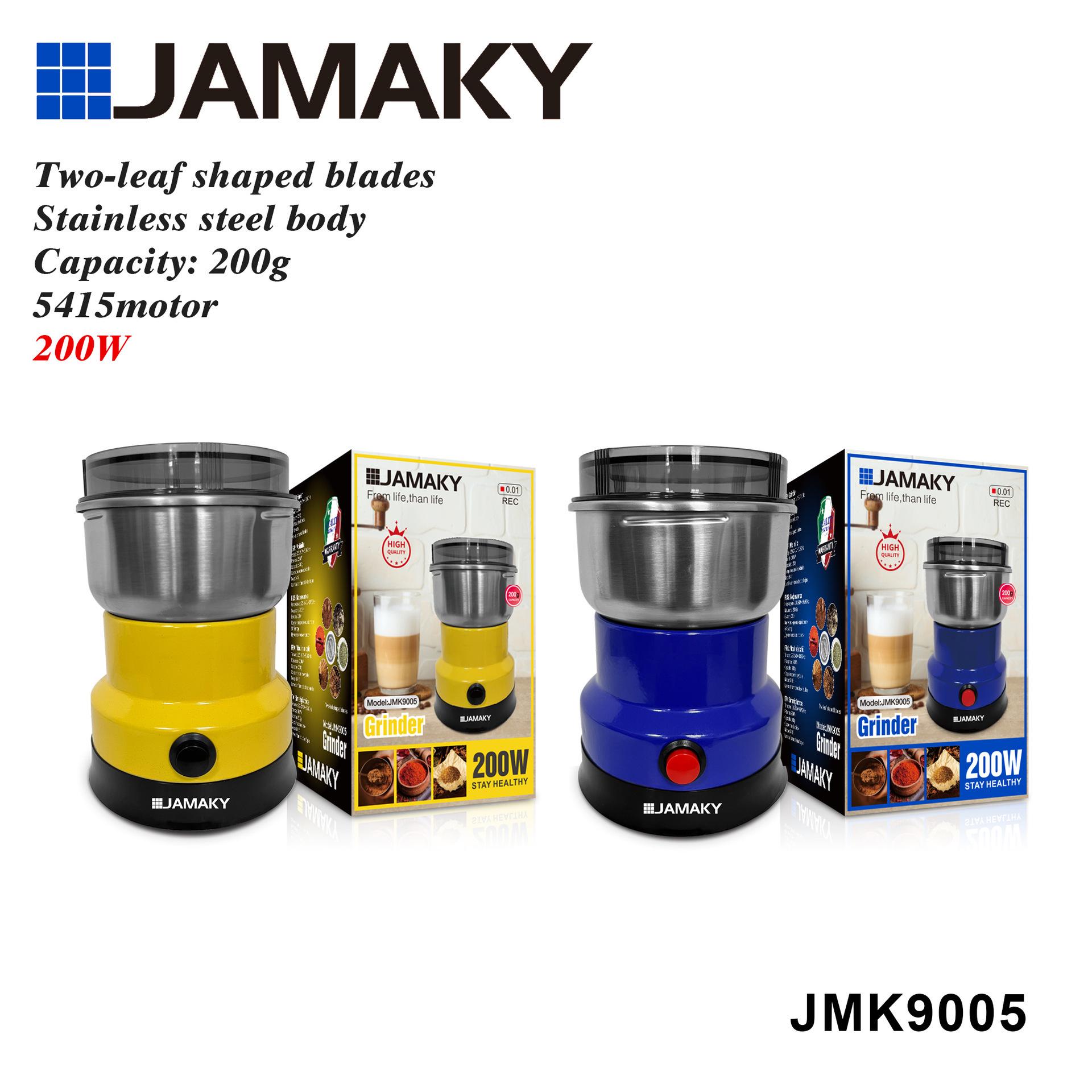 JAMAKY Household Coffee and Grain Grinder - Small Dry Grinding Blender
JAMAKY Household Coffee and Grain Grinder - Small Dry Grinding Blender