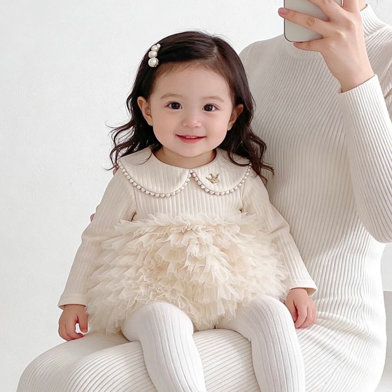 Spring and Autumn Stylish and Super Cute One-Piece Romper for Baby Girls, 100-Day-Old and One-Year-Old, with Mesh Princess Dress and Cake Skirt Apricot Dress 66 cm
Spring and Autumn Stylish and Super Cute One-Piece Romper for Baby Girls, 100-Day-Old and One-Year-Old, with Mesh Princess Dress and Cake Skirt Apricot Dress 66 cm
