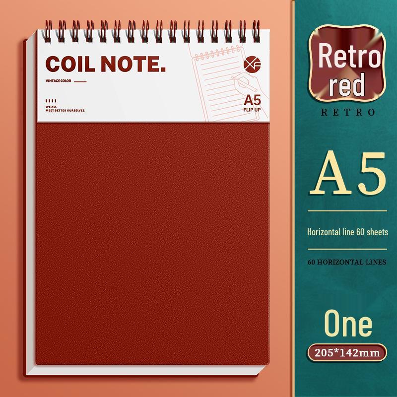 Ретро Утолщенная А5 В5 Спиральная тетрадь с верхним креплением для студентов – Линованная Клетка Standard
Ретро Утолщенная А5 В5 Спиральная тетрадь с верхним креплением для студентов – Линованная Клетка Standard