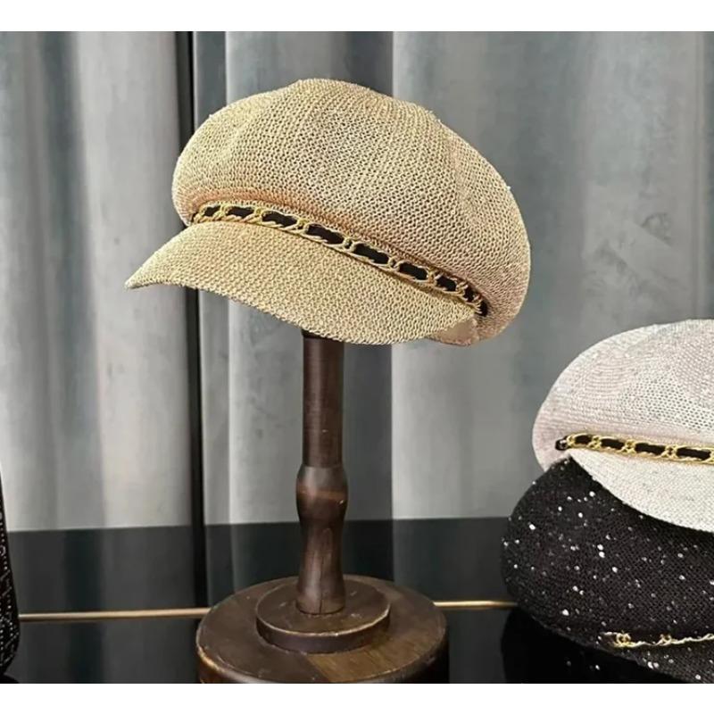 Ins Summer Breathable Sequin Hollowed Out Ventilate Gold Chain Lady Octagonal Hat Women Leisure Visors Cap
Ins Summer Breathable Sequin Hollowed Out Ventilate Gold Chain Lady Octagonal Hat Women Leisure Visors Cap