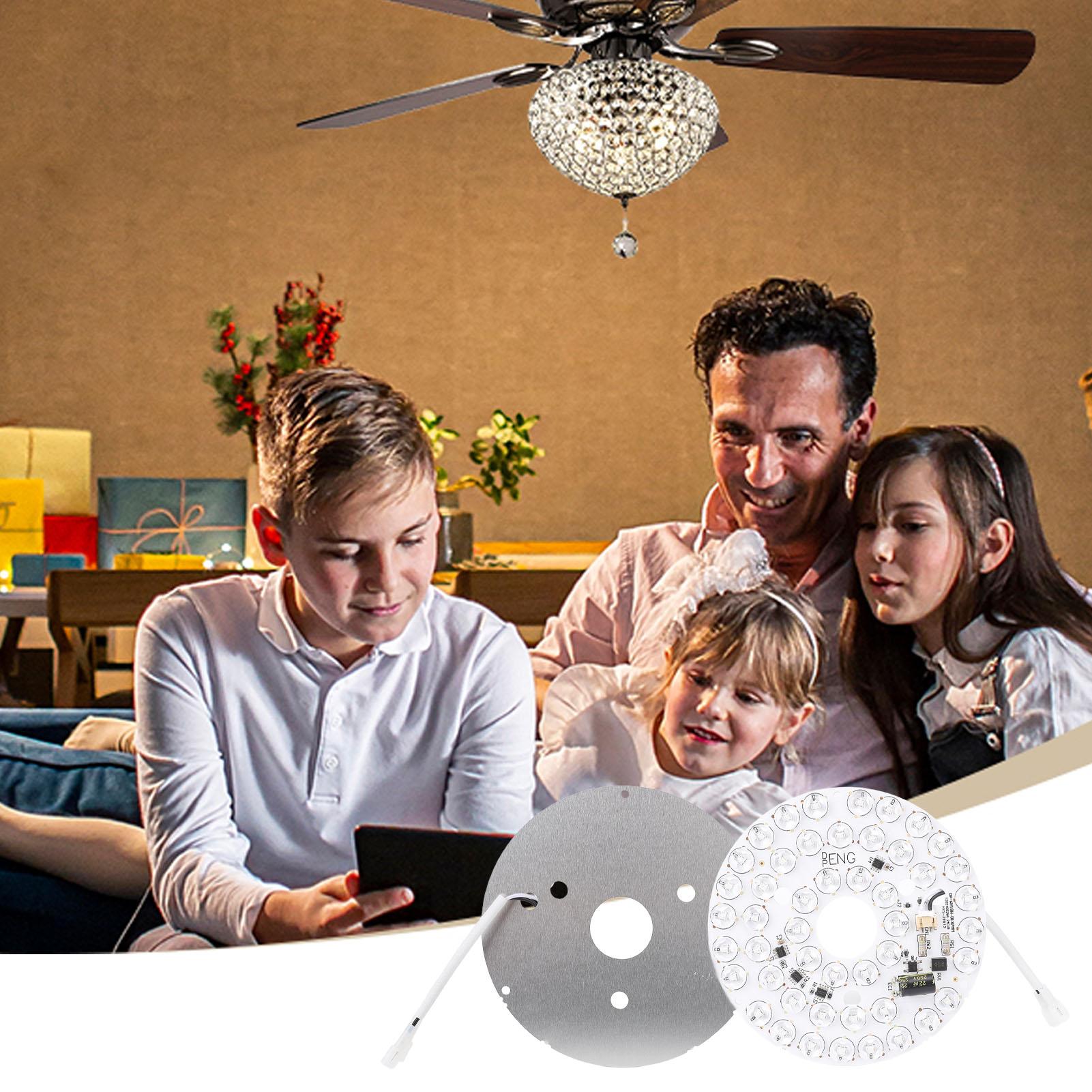 LED Ceiling Fan Light Board 3 Color Temperatures Dimmable Memory Function Ceiling Fan Light Panel
LED Ceiling Fan Light Board 3 Color Temperatures Dimmable Memory Function Ceiling Fan Light Panel