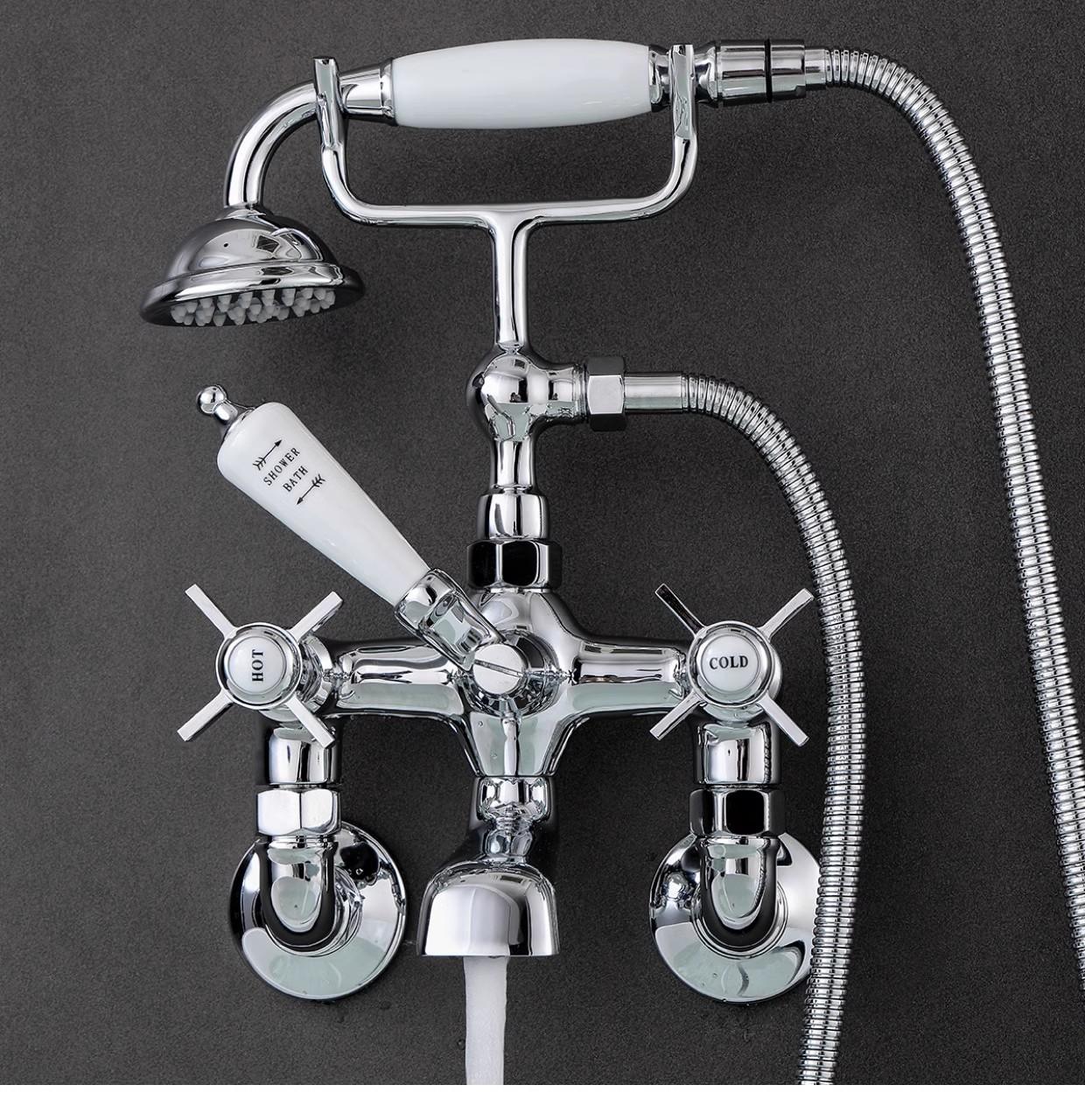 Bathroom Bathtub Faucet Set Brass Wall Mounted American Style Classical Cross Handle Gold Chrome Finished Wall Mounted
Bathroom Bathtub Faucet Set Brass Wall Mounted American Style Classical Cross Handle Gold Chrome Finished Wall Mounted