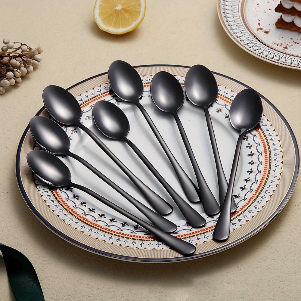Long Handle Coffee Spoons Black Cocktail Stirring Spoons Hot Ice Tea Ice Cream Spoon for Daily Use
Long Handle Coffee Spoons Black Cocktail Stirring Spoons Hot Ice Tea Ice Cream Spoon for Daily Use