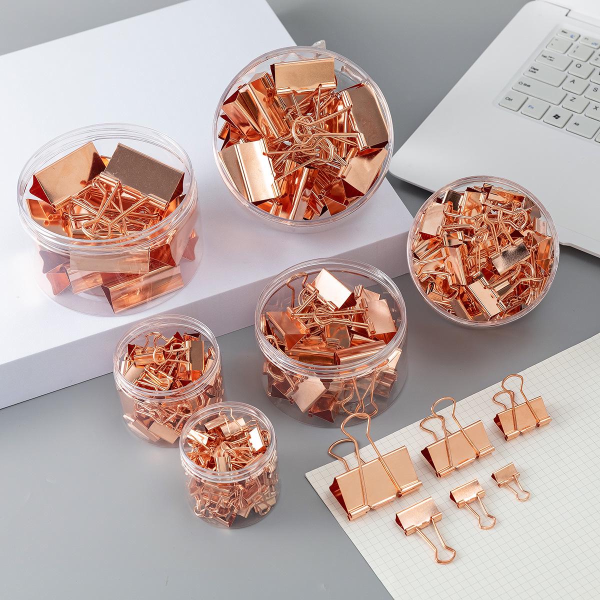 Rose Gold Metal Long Tail Clip - Office Stationery and Document Holder. 19mm, 40 pieces per bucket
Rose Gold Metal Long Tail Clip - Office Stationery and Document Holder. 19mm, 40 pieces per bucket