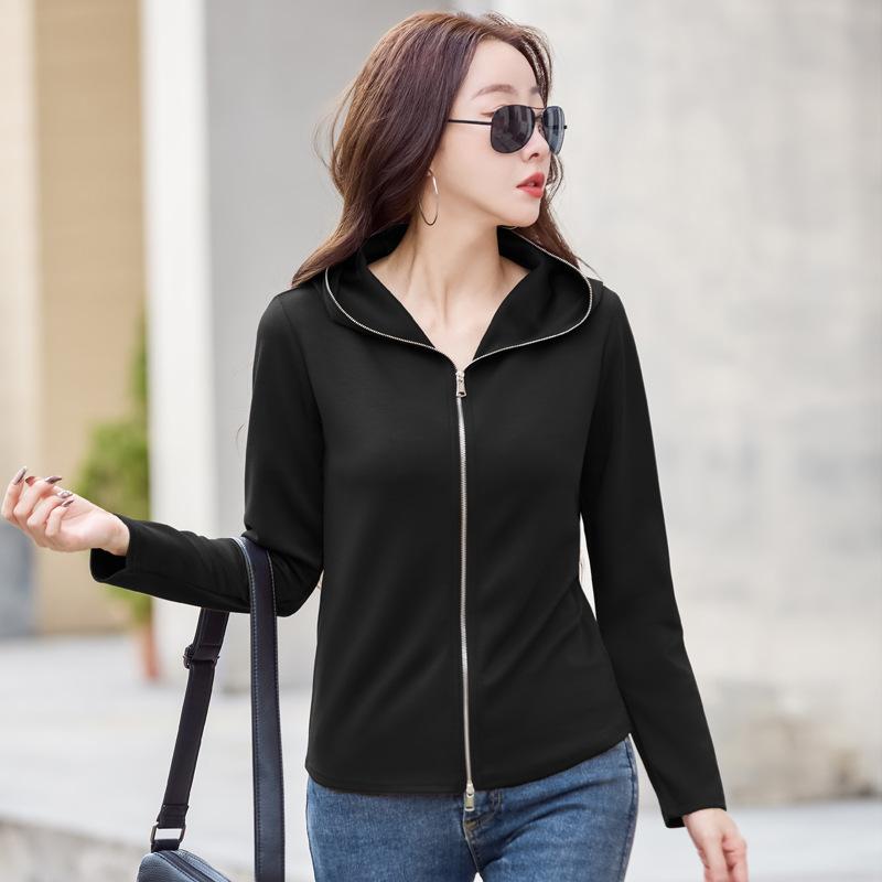 Футболка с капюшоном и длинными рукавами для женщин, осенняя новинка, двойная молния, нижняя часть рубашки, толстовка с капюшоном, топ XXL чёрный
Футболка с капюшоном и длинными рукавами для женщин, осенняя новинка, двойная молния, нижняя часть рубашки, толстовка с капюшоном, топ XXL чёрный