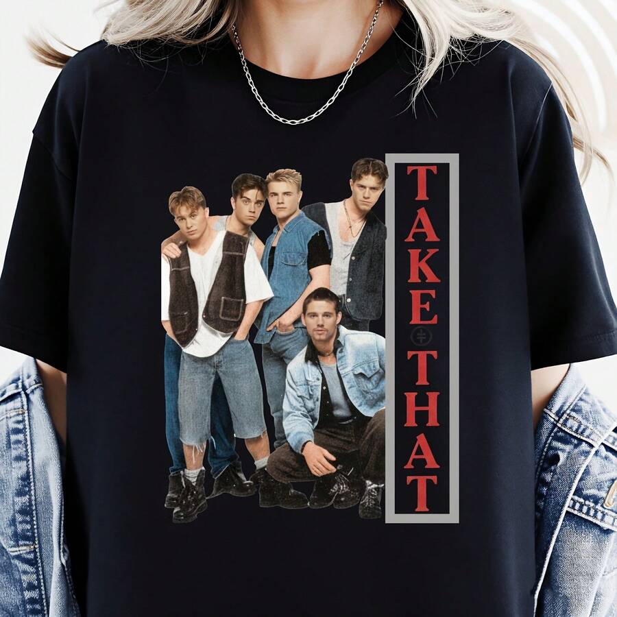 Take That 90s Boyband Vintage T-Shirt - Rare Logo & Member Photos Print (Gareth Gates, Luke 5XL різнокольоровий
Take That 90s Boyband Vintage T-Shirt - Rare Logo & Member Photos Print (Gareth Gates, Luke 5XL різнокольоровий