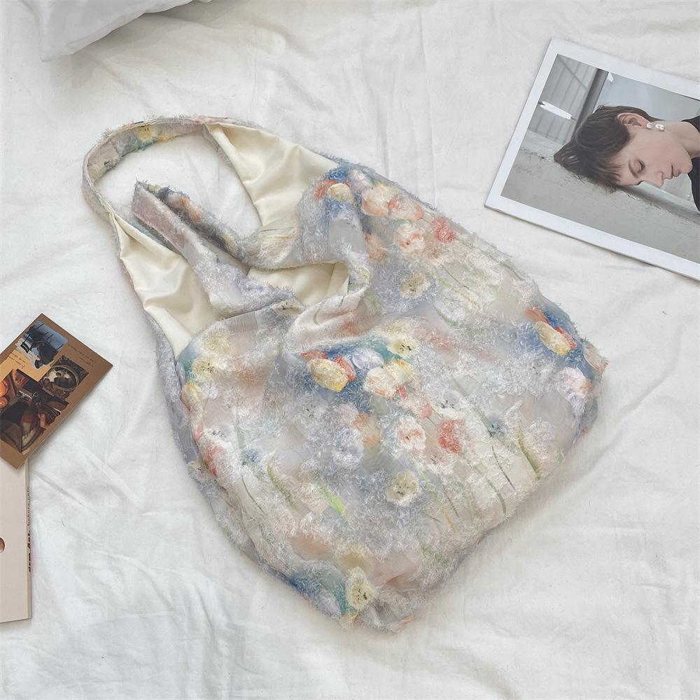 Small fresh and gentle wind fairy chiffon canvas bag tulip women shoulder vest bag large capacity portable
Small fresh and gentle wind fairy chiffon canvas bag tulip women shoulder vest bag large capacity portable